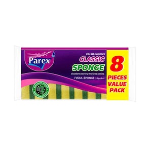 Parex Classic Sponge Valuepack 8pieces Green