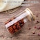 1CHASE&reg; Borosilicate Round Glass Storage Jars with Airtight Bamboo Lids Set of 2 750 ML