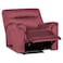 In House Velvet Rocking Recliner Chair - Dark Pink - AB01