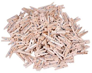 Generic - solid wooden hanger clamp DIY Mini photo wooden clip a packet of 100