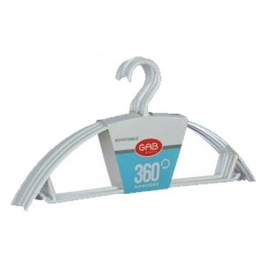 Gab Rotatable Hanger 5 Pieces White