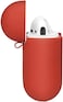 Airpods 1&amp;2 Protective Silicone Case Cover With Anti Lost Straps (Red)
