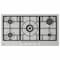 Beko SXEL Built-in Gas Stove with Iron Holders - 90 cm - Silver - HIMW95226