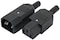 250V 10A 3Pins Terminals Panel Mount IEC C14 Male C13 Female Inline Adapter Plug Power Socket Connectors Set of 1 Pairs