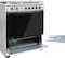 Super General Freestanding Gas-Cooker 5-Burner Full-Safety, Steel Cooker, Gas Oven With Thermostat, Rotisserie, Automatic Ignition, Silver, 75x50x90cm, SGC-801-FS