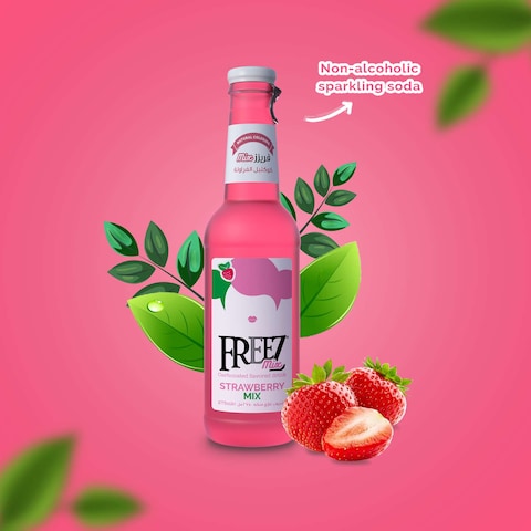 Freez Mix Carbonated Flavored Drink Strawberry Mix 275ml