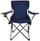 Portable Folding Chair with Arm Rest Cup Holder and Carrying and Storage Bag, Dark Blue