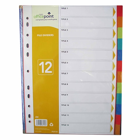 OP FILE DIVIDER 12SET FILD12A