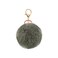O Ozone Fur Keychain Pompoms Soft Fluffy Keyring For Handbags, Purse [Compatible For Buds Live Cases, Airpod Cases] - Army Green