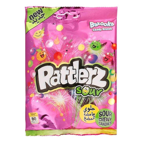 Bazooka Rattlerz Sour Chewy Candy 120g Pack of 12