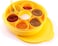 SOPL- Oliveware (logo) with Device Plastic Masala Box with Spoon - 700 microliters, 7 Containers with Spoon, Yellow