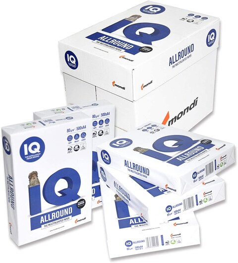 Generic 5-Pocket Iq Allround Photocopy Paper Ream(500 Sheets), A4 Size, 80 GSM, White Colour, Iqpwa4