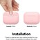 Elago Silicone Hang designed for Airpods Pro 2nd Gen (2022) case cover with Carabiner - Lovely Pink