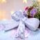 Silver Sequin Rhinestone Bow Christmas Hanging Decor 19x18cm