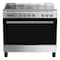 Midea 5 Burners Gas Cooker LME95028FFD Silver 90x60cm