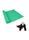 Fitness pro 3-Piece Foldable Non-Slip Yoga Mat With Hand Grips Set 180x60centimeter