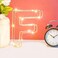 Golden Letter F Glowing with LED Lights 25cm