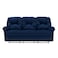 American Polo Velvet Triple Recliner Chair - Dark Blue - American Polo