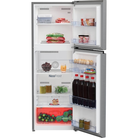 Beko Refrigerator 250Ltr Gross 155x54 Cm Harvest Fresh Neo Frost Dual Cooling ProSmart Inverter Compressor Brushed Silver RDNT300XS