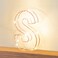 Golden Letter S Glowing with LED Lights 25cm