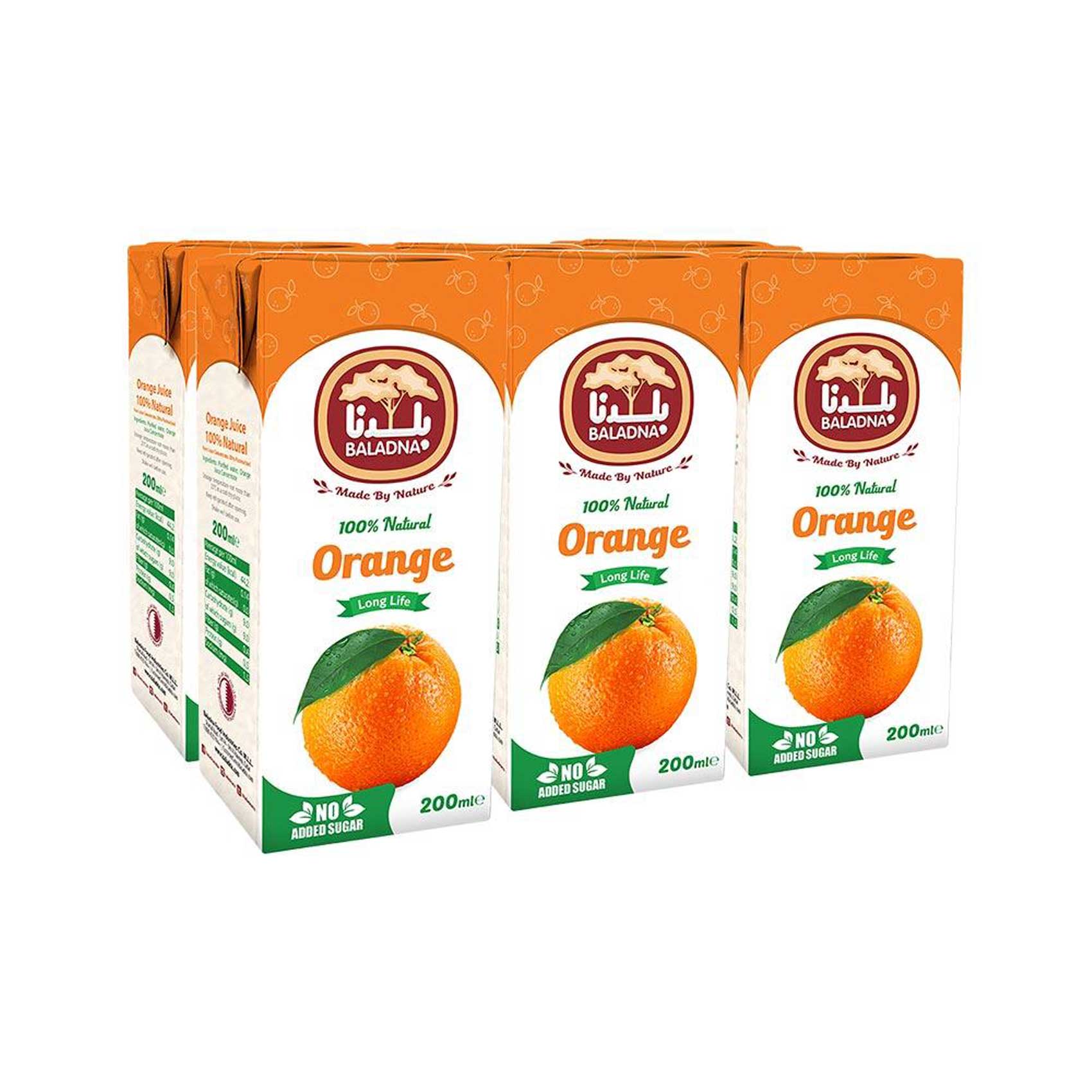 Baladna Orange Juice 200ml x6