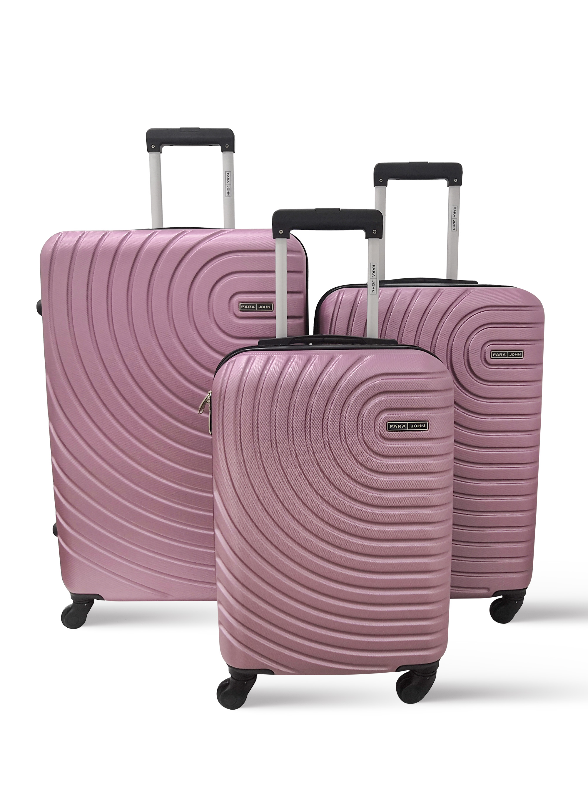 3-Piece Hard side ABS Luggage Trolley Set 20/24/28 Inch Pink