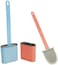 Aiwanto 2Pcs Toiet Cleaning Brush Bathroom Brush with Holder Cleaning Brush(Random Colour)