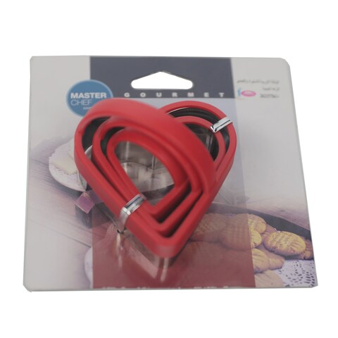 Master Chef Heart Shaped Biscuits Cutter Set - 3 Pieces
