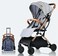 Kidsland Tianrui Baby Stroller Light Weight Foldable Kids Pram Portable Stroller, Suitable For From 6 Months To 4 Years Old，Easy To Carry (Gray)