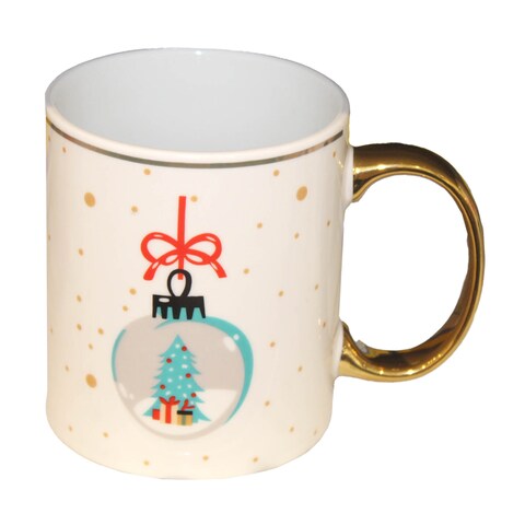 My choice Christmas Ceramic Mug 350ml With Gold Handle