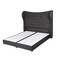 In House Lisbon Velvet Bed Frame - Single - 200x90 cm - Dark Gray