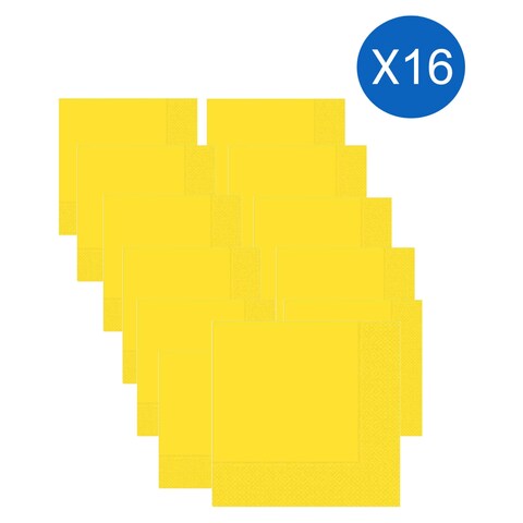 Colour Napkins Yellow 33x33cm 16 PCS