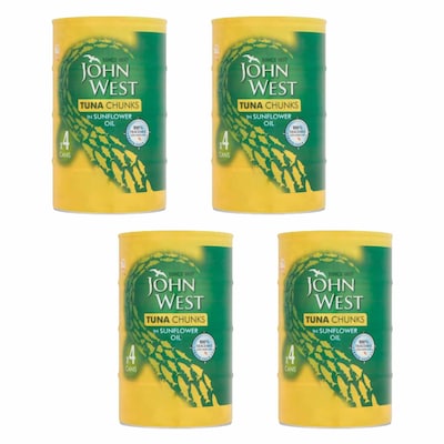 John West Tuna Chunks Sunfl4X145G  - Canned Fish