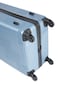 Senator Hard Case Medium Luggage Trolley Suitcase for Unisex ABS Lightweight Travel Bag with 4 Spinner Wheels KH110 Light Blue
