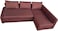 Karnak Convertible Sofa Cum Bed L-Shape Corner Sofa Plus Diwan Bed With Storage Box &amp; Cushion For Living Room, Home, Office, Apartment, Studio Room Size 215x150x75 Centimeters Ksb209