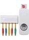 Generic Home Automatic Toothpaste Dispenser Toothbrush Holder Bathroom Products Wall Mount Rack Bath Set Squeezers White