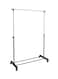 Rolling Cloth Rack Silver/Black 30.3 x 5.6 x 2.2inch