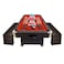 Simbashoppingmea - 8 Ft Billiard Table With Container Benches Full Optional &ndash; Vintage Red