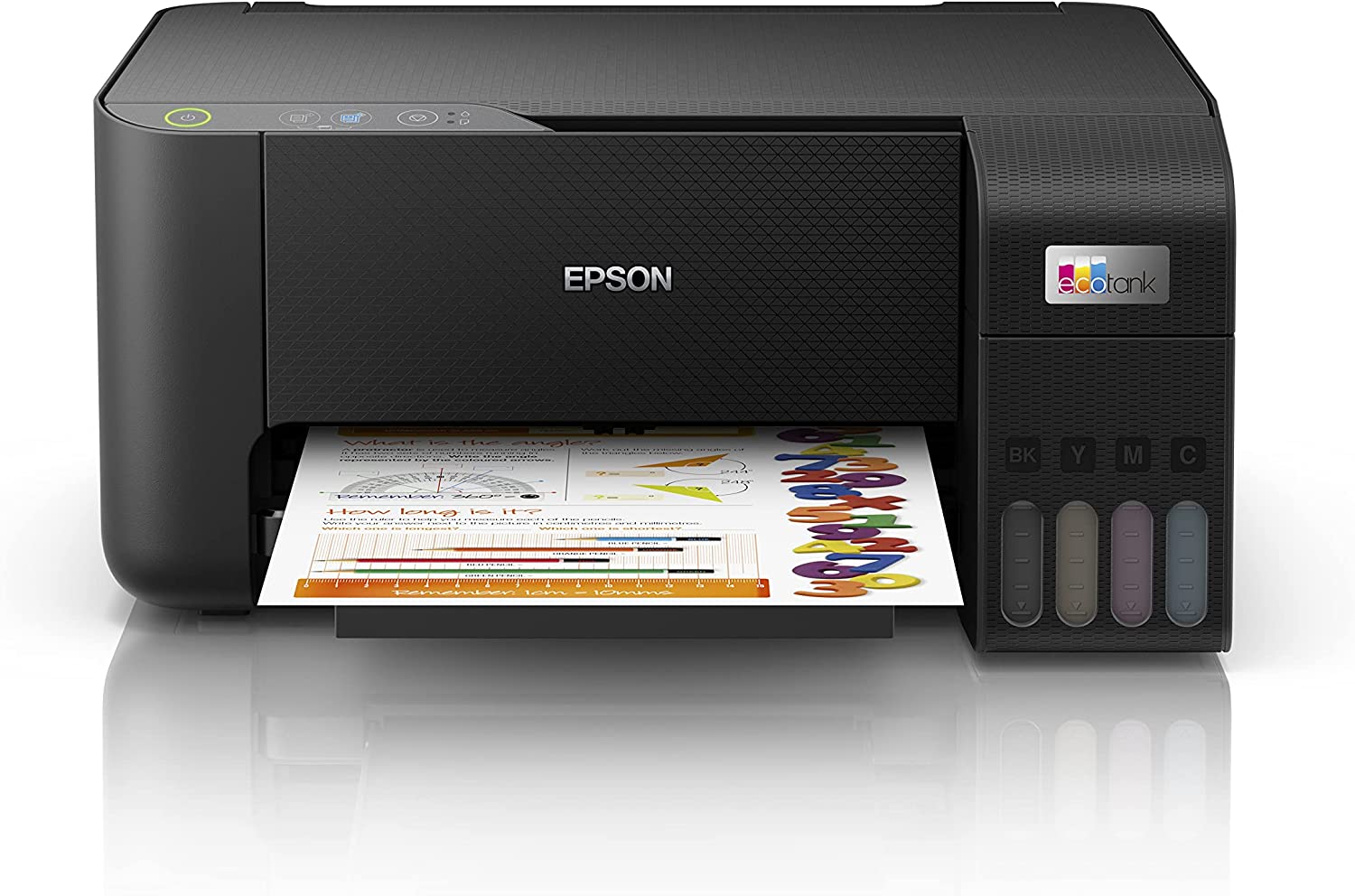 Epson Ecotank L3210 Home Ink Tank Printer A4, Colour, 3 In 1 Printer, Black, Compact