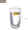 Lushh Set of 2Pcs 450 ML Double Wall Glass Cup, Insulated  Clear Glass Cups for drinking Tea, Espresso, Juice or Water