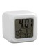 Generic 7 Colors Led Changing Digital Alarm Clock White