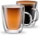 Lushh Double Wall Insulated Glass Coffee Mugs 2Pcs Set,   for Espresso, Latte, Cappuccino, Thermo Glassware 350 ML