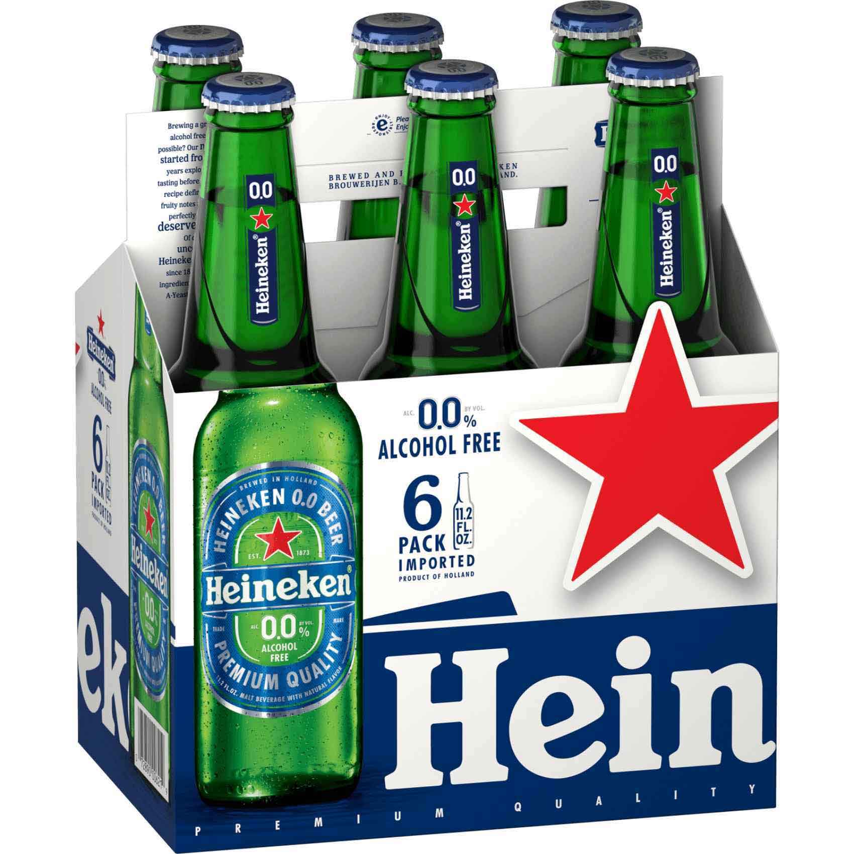 Heineken 0.0 Non Alcoholic Beer Can 330ml Pack of 6