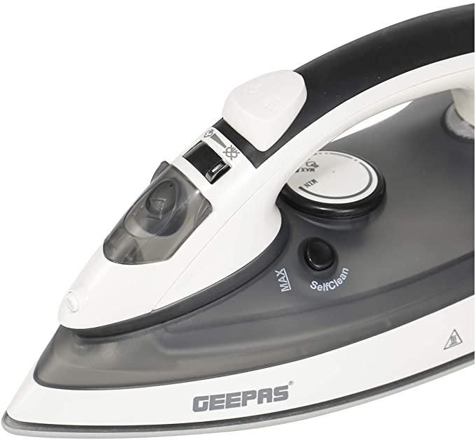 Geepas Steam Iron, White/Black - Gsi7788