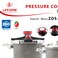 Life Smile Pressure Cooker 4 Litre + 6 Litre Set Stainless Steel / Granite Coating / Effortless Locking System