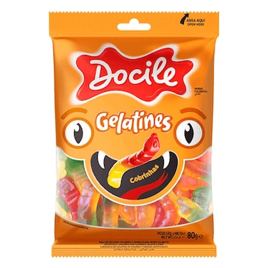 Docile Cobrinhas Gelatines Jelly Candy 80g