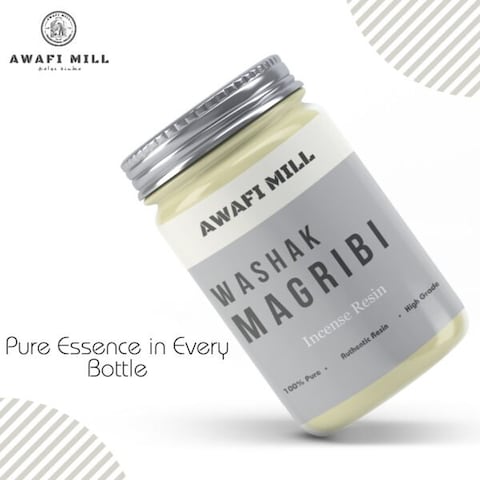 Awafi Mill Washak Magribi Frankincense Resin - Premium Quality Resin   High Grade Incense (Bottle of 50 gram / 1.7 Oz)