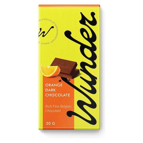 Wunder Belgian Dark 70% Chocolate with Orange - 30 gram