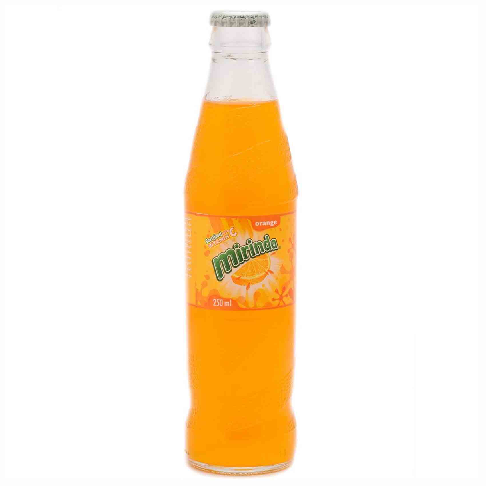 Mirinda Drink Orange Flavor Glass 250 Ml