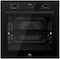 MILLEN MEO 6004 BB 73L Electric Oven - Energy Class A, 10 Cooking Modes, 60 cm, SCHOTT Double Glass Door, Black Glass finish, Mechanical and Touch Control with Timer, 3 Year Warranty